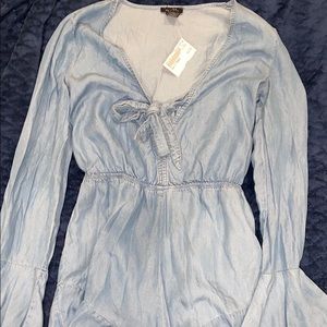 denim romper, thrifted comment if intrested! <3